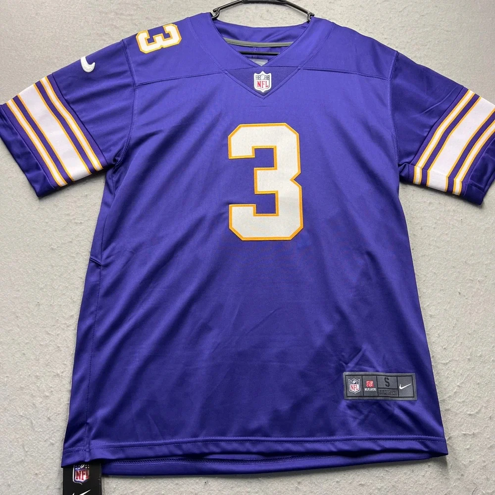 Nike Jordan Addison Minnesota Vikings Purple Game Jersey Mens Small #3‎ NFL New